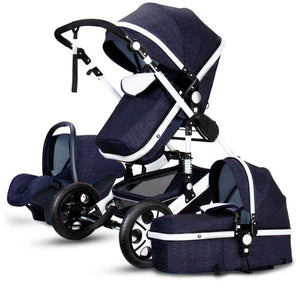 Hot Mom High Landscape 3 in 1 Baby Pushchair Stroller With Car